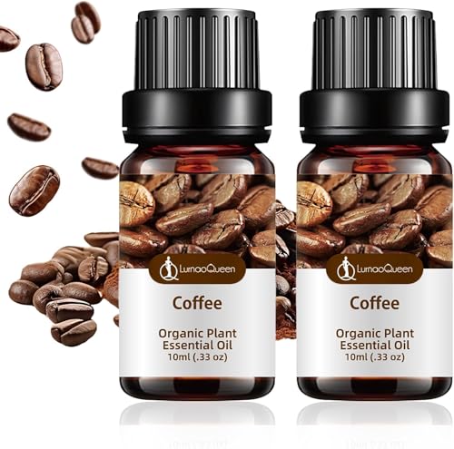Olio Essenziale di Caffè Puro 2 x 10 ml - Anti-età, Rassodante e Antirughe - per Aromaterapia, Cura della Pelle, Candele Fai da Te e Massaggi