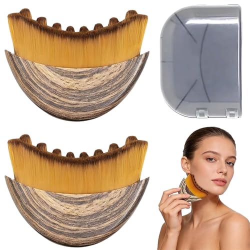 2 Piezas Cepillo Facial de Contorno, Cepillo Facial de Contorno Linfático, C epillo Facial en Seco for Aliviar la Fatiga, Escultura de Barbilla, Limpieza Facial