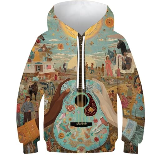 Sweat à capuche guitare fantastique : le cadeau original parfait pour enfant 9-11 ans