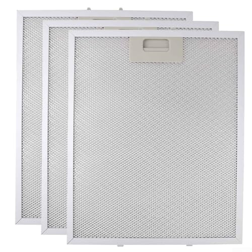 Lot de 3 filtres à graisse en maille métallique pour hotte de cuisine