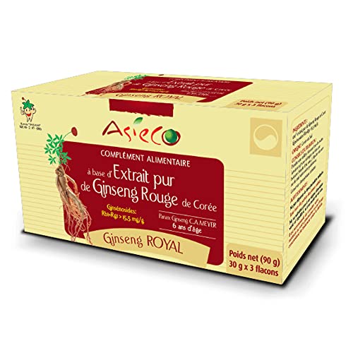 3 Flacons d'Extrait de Ginseng Rouge de Corée Royal de 30g soit 9...