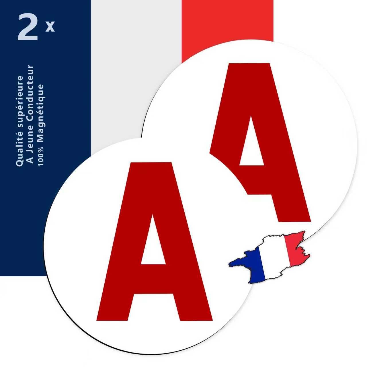 kinoco Disque Magnétique A (2PCS) – Marque Française 2025 – Aimant Voiture Jeune Conducteur - 3