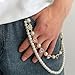 Layered Gold Pants Chain For Men Women, Layered Pearl Wallet Chain Belt Accessories Fashionable Pocket Pearl Love Heart Rhinestone Beads Jean Punk for Biker