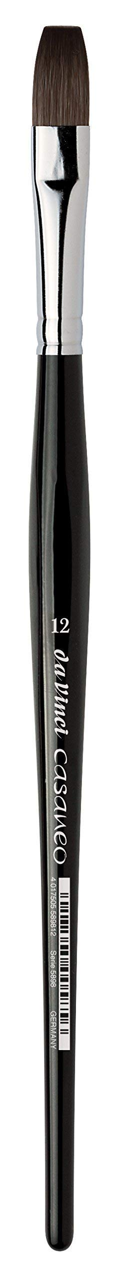 da Vinci WatercolorSeries 5898 Casaneo Paint Brush, Flat New Wave Synthetics, Size 12