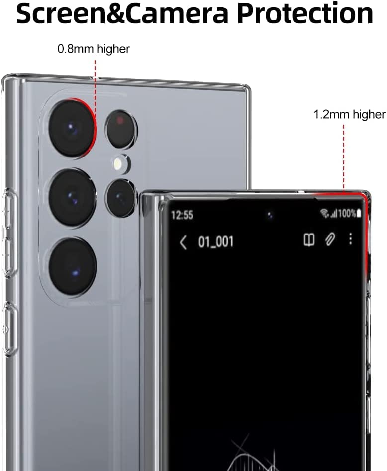 JGD PRODUCTS for Samsung Galaxy S23 Ultra 5G Premium Transparent Hybrid Soft Slim Dust Proof Back Case Cover with Camera Protection 4 51jIDV13G4L