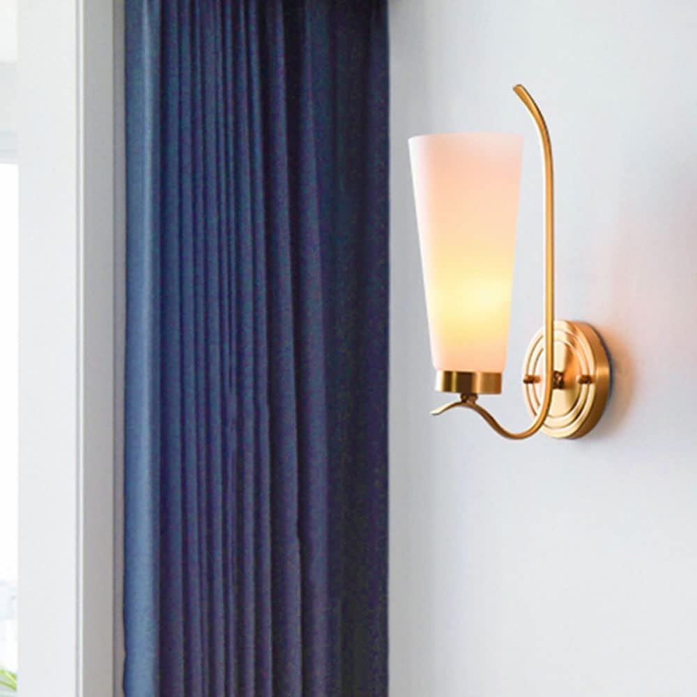 JKJZSALJ Glass Wall Mount Light Copper Wall Sconce,Wall Lamp Living Room Decor Lighting Fixture,Wall Lamps E27 Modern