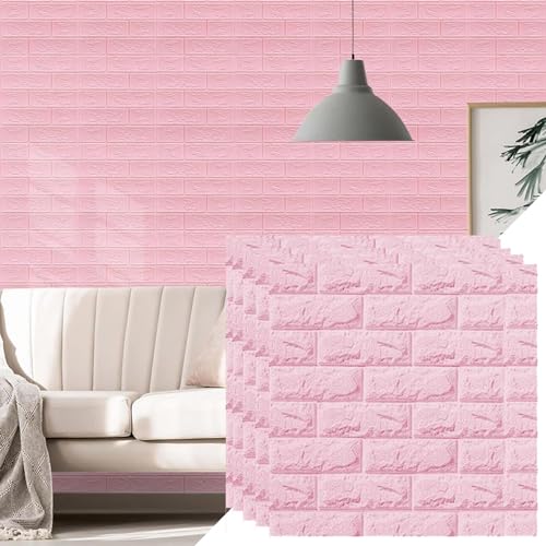 Rénover un mur abîmé avec le panneau mural 3D brique rose - 2