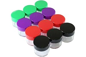 12-Piece Colored Storage Bins with Lids for Crafts, Arts, Cosmetics, Small Items, and Medicine