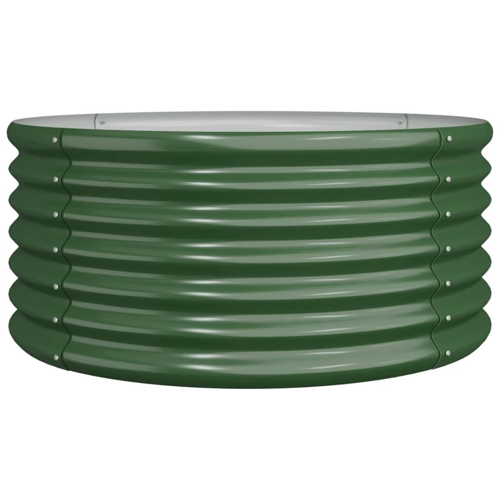 vidaXL Galvanised Steel Garden Planter 80x80x36cm Green