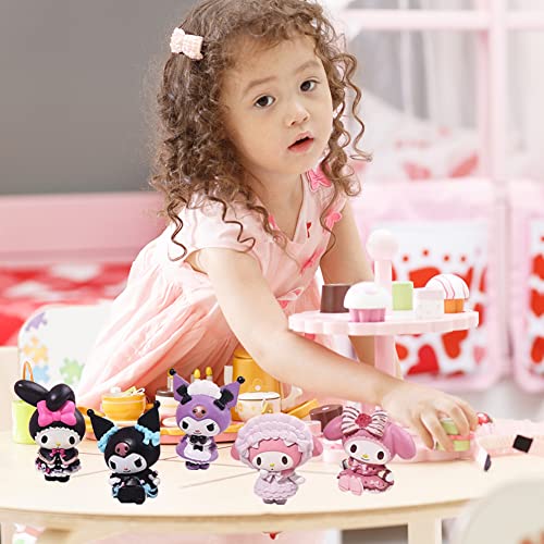 Bpsjket 5Pcs Mini Anime Cake Toppers, Figure Set Cute Cartoon Cosplay Pvc Figures Decoration Cupcake For Kids Girls Birthday Party Favors, Free Size #TOP2