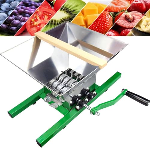 ❤ 【Design Alta Capacità】: macinafrutta ad Alta Capacità ha una tramoggia da 7 litri, che lavora 35-45 kg di frutta all'ora, risparmiando tempo e soddisfacendo le esigenze di lavorazione in lotti.