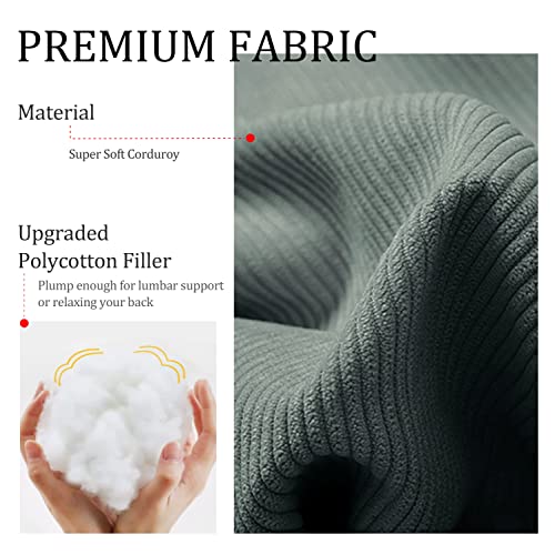 Vercart Headboard Pillow Wedge Bed Rest Reading Pillow Daybed Pillows Triangular Headboard Wedge Pillows Bolster Gap Filler Triangle Back Cushion Long Wedge Pillow Corduroy California King Grey #TOP4