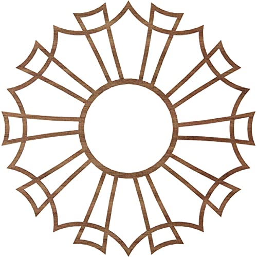 Image of Ekena Millwork 32 inchOD x 11 1 /4 inchID x 3 /8 inchT Augustus Wood Fretwork Pierced Ceiling Medallion, Walnut