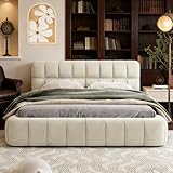 Design élégant et sobre : Avec ses lignes épurées et ses couleurs modernes, ce lit double s'intègre facilement dans différents styles d'intérieur, en apportant une ambiance chic et apaisante à votre espace. Son design unique du matelas intégré rehausse son aspect soigné et pratique.