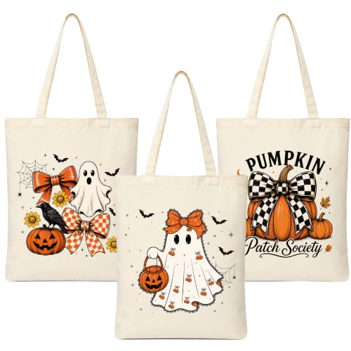 Lamyba 3pcs Halloween Tote Bags for Women...