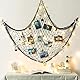 Nature Fish Net Wanddekoration mit Muscheln und 10 Stück natürlichen Seesternen Fischernetz im mediterranen Stil mit Meeresmotiven für Strandpartys Hochzeiten Fotografie Wanddekoration,150cm × 200cm