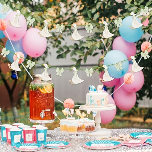 Image of TaoBary 2 Set Silly Goose Baby Shower Decorations Bow Silly Goose Birthday Banner Garland for Animal Farm Party Decorations
