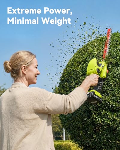 Image of Supstable Cordless Pole Saw & Hedge Trimmer 6-in-1, Mini Chainsaw Cordless /Electric Hedge Trimmer with Extension Pole, 15Ft Reach, Extendable Tree Pruner, Bush Trimmer Limb Branch Cutter, Grass Shears