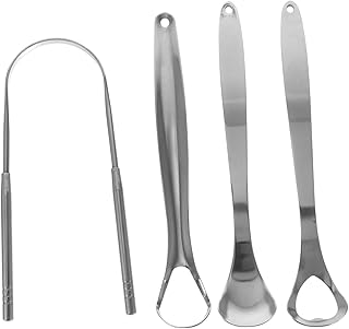 KALLORY 8 Pçs Raspador De Língua Ferramentas De Limpeza De Língua Limpador De Língua Raspador De Língua De Metal Rodo De Mão Raspador De Língua Para Adultos Raspador De Língua Adulto