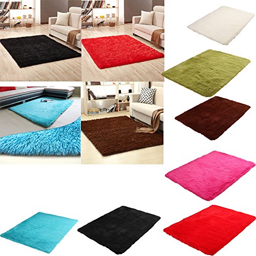 Tapete para quarto VORCOOL super macio área moderna tapete sedoso liso tapete para área de jogos par