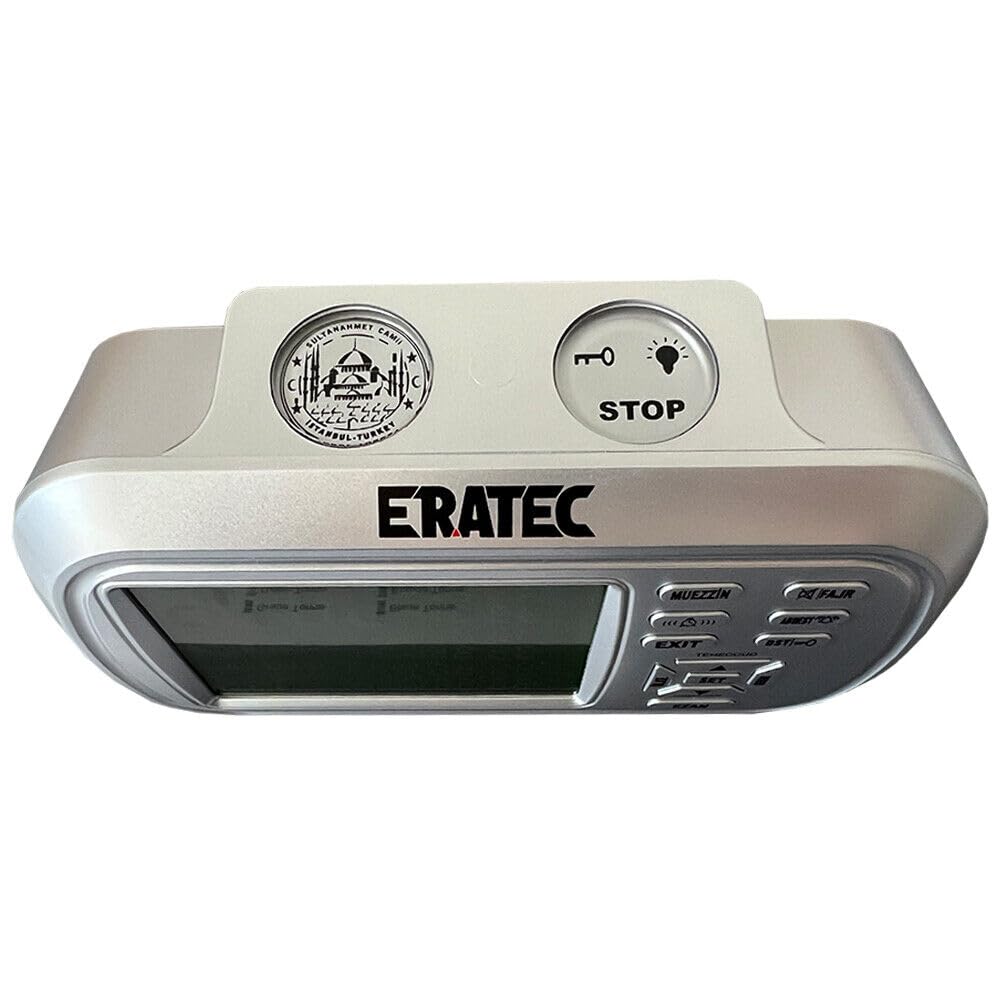 ERATEC AZ-6500 Ezan Saati Horloge de prière Azan (Argent)