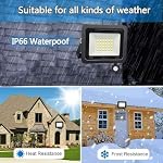 Mini LED Motion Sensor Flood Light Outdoor,Slim Design PIR Motion Detector IP66 Waterproof Security Light for Garage Yard Patio Pathway Porch (20W)