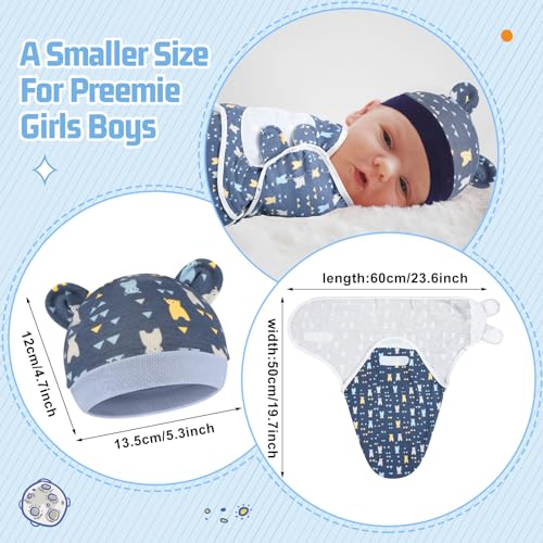 Image of Buryeah 4 Pack Preemie Swaddle Blanket Wrap Set