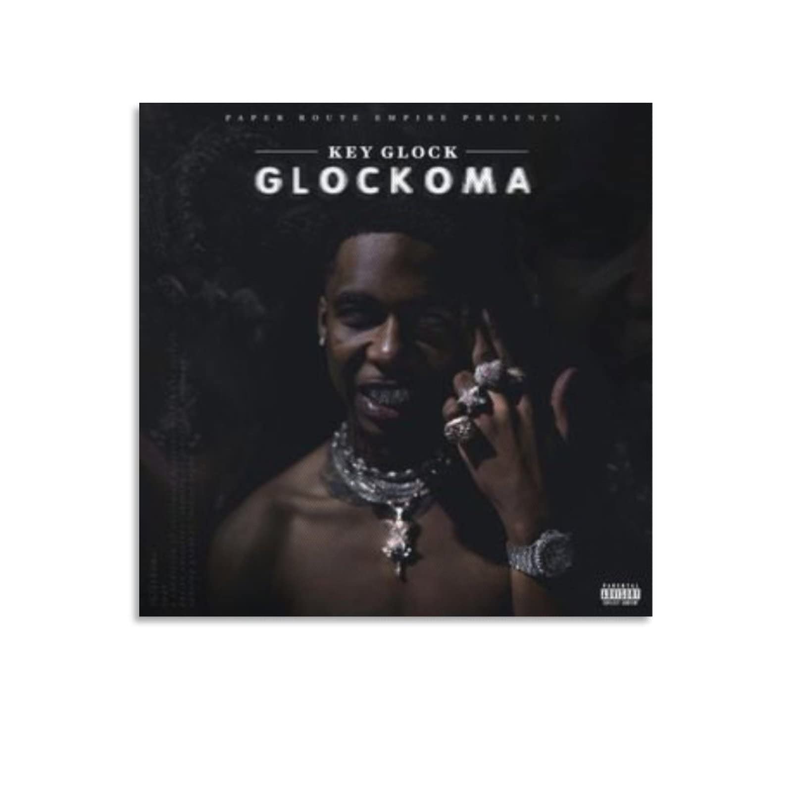 ORLLO Key Glock Glockoma Canvas Art Poster And Wall Art Picture Print Modern Family Bedroom Decor Posters Unframe-style16x16inch(40x40cm)