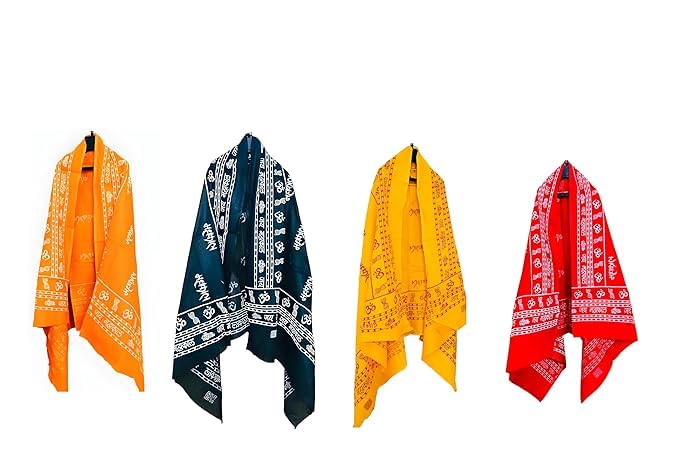 Vandana International Trader Mahakal Printed Cotton Stole, scaf, gamcha, Dupatta men and women (1.80 Mtr x 0.91 Mtr) Pack of 4-picture-23