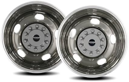 Pacific Dualies 30-3950 19.5" Polished Stainless Steel Wheel Simulator Rear Tag Axle Kit for 1974-2005 Chevy GMC HD 3500/P30 Truck RV Motorhome