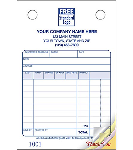register forms - Multi-Purpose Register Forms, Classic Design, Small Format 3 Part Carbonless / #609 by Nebs Deluxe … … (3000)