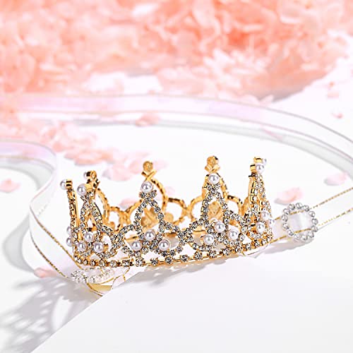 Lovelyshop Die phallenkollektion vergoldeten royal Saury-perlen mit volldressierten Hunden und Katzen Haarschmuck in X klein