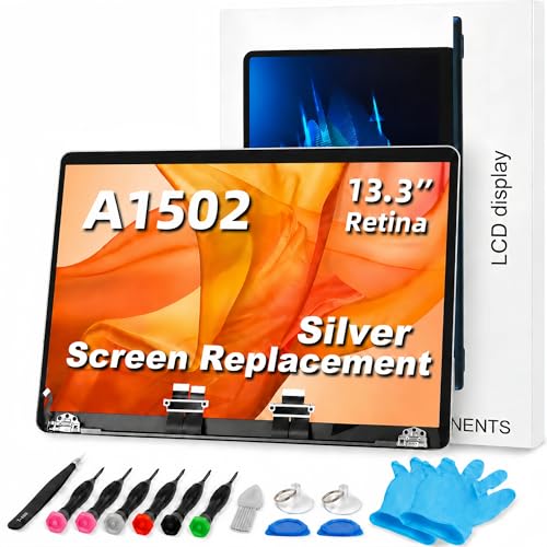 Image of A1502 Screen Replacement a1502 LCD for 13 inches MacBook pro 15 Year 2560x1600 Replacement LCD Full Assembly for EMC 2835 Silver