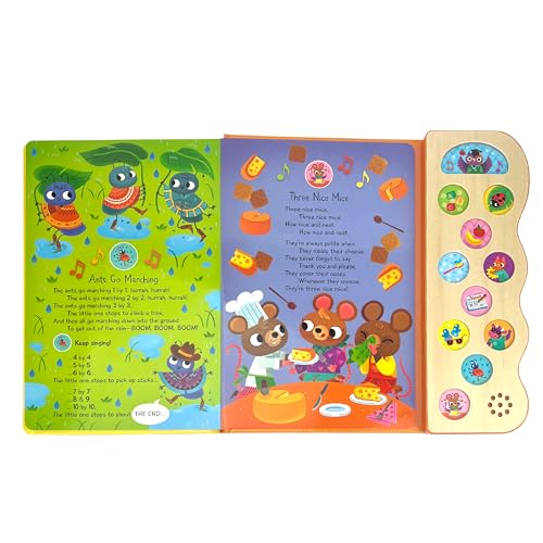 ABC & 123 Learning Songs: Interactive Children's Sound Book (11 Button Sound)