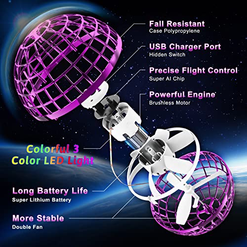 Semai Flying Orb Ball Toys, 2023 Cosmic Globe Boomerang Soaring Hover Ball Galactic Fidget Spinner, Hand Mini Drones, Cool Toys Gift For 6 7 8 9 10+ Year Old Boys Girls Teens Indoor Outdoor Toys #TOP1