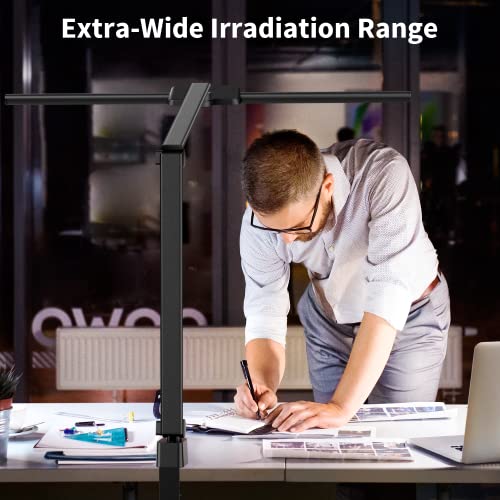 Kary Led Desk Lamp, Architect Desk Lamp With Clamp,31.5" Wide Bright Desk Lights-5 Color Modes,Auto Dimming,1800Lm Flexible Desk Lamps For Home Office,Reading,Studying (Black) #TOP6