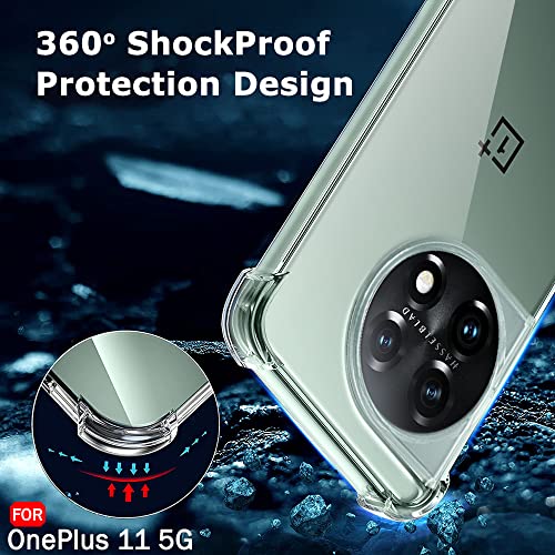 Image of TheGiftKart Crystal Clear Back Cover Case for OnePlus 11 5G | Raised Bumps for Camera & Screen Protection | Ultra Clear Soft Silicone Back Cover Case for OnePlus 11 5G (TPU, Transparent)