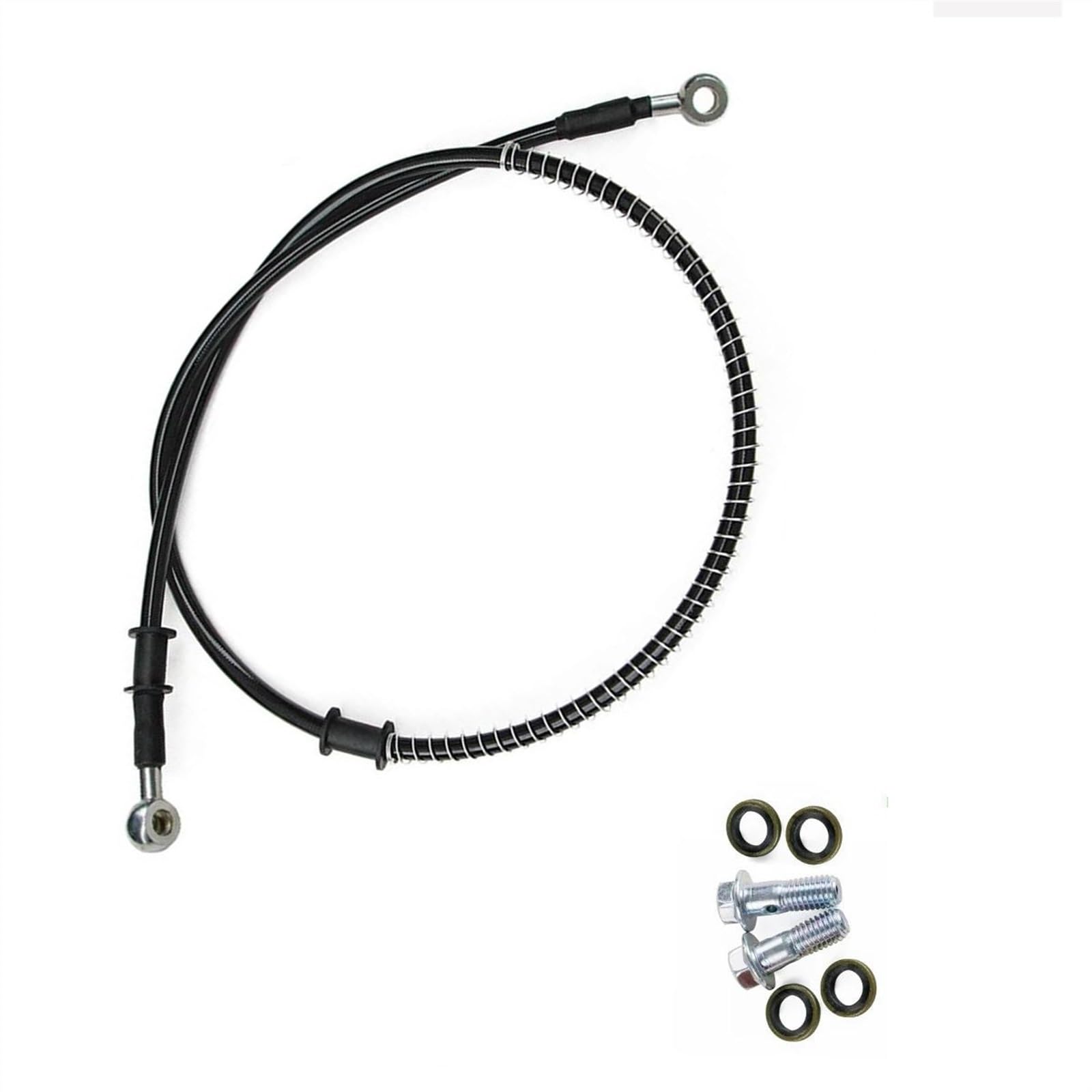 Ksxzw One Color Motorbike Part M10 0 Degree 28 Universal Motorcycle Braided Line Steel Brake Hose Cable Hydraulic Pipe 400Mm-2300Mm(2300Mm)