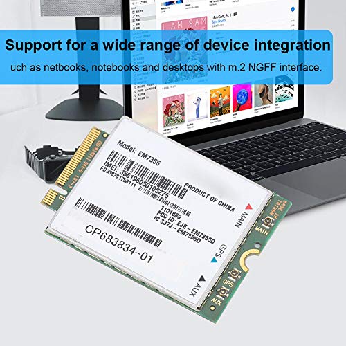 Tarjeta de red Ethernet para módulo 4G LTE integrado Sierra AirPrime EM7355 de 100 Mbps, compatible con notebooks, netbooks y desktops con interfaz M.2 NGFF, para AT&T/Verizon/Sprint miniatura 4