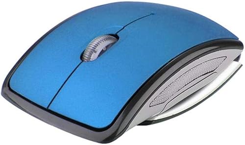 Miniatura 3 de Ratón inalámbrico plegable 2.4GHz para el ratón de la computadora de la PC Ratones plegables plegables USB 2.0 receptor para PC portátil azul
