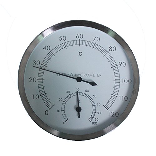 Stainless Steel Case Sauna Room Thermometer Hygrometer -0°c~120°c
