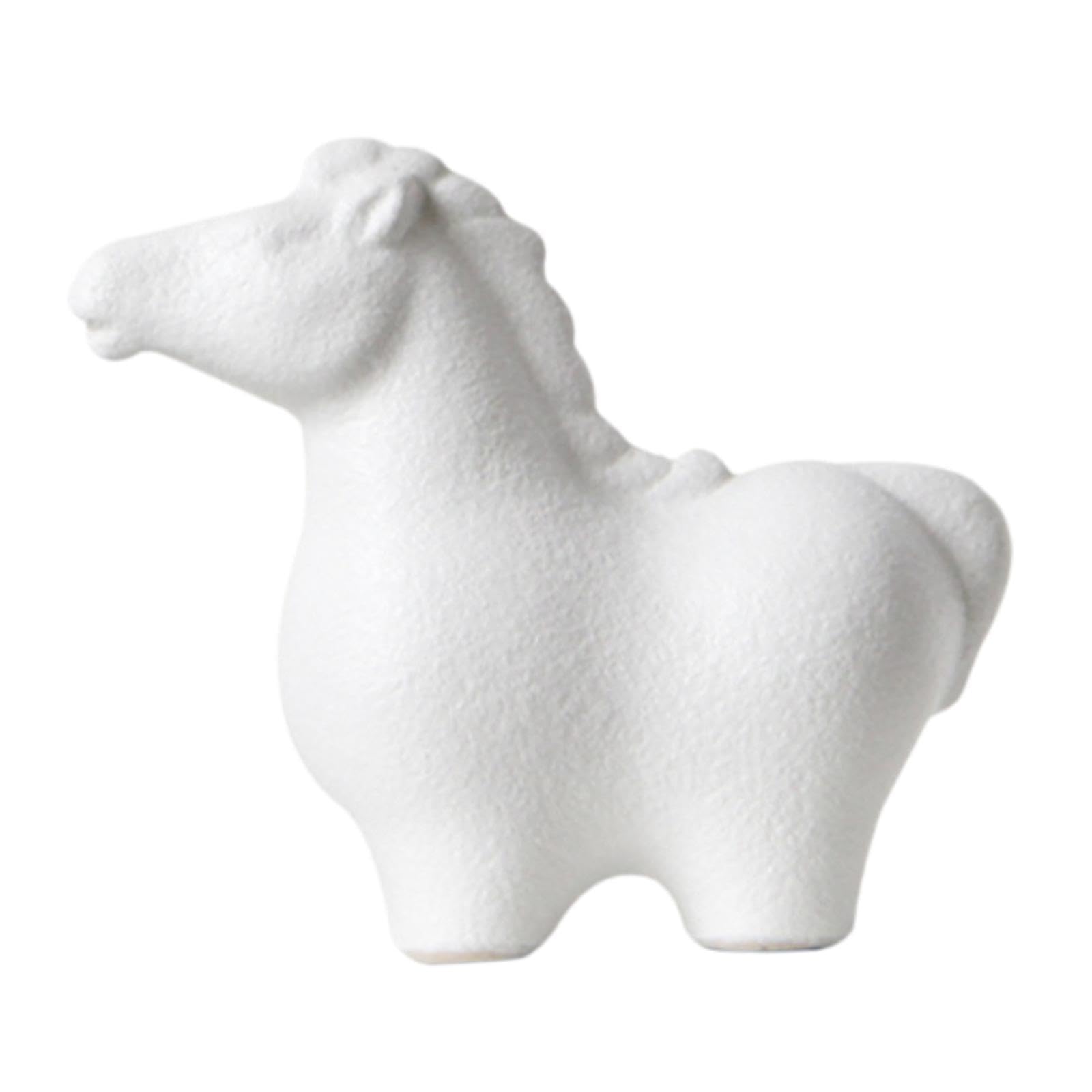 TWISAXC Ceramic Horse Sculpture Figurine Decor Gift For Housewarming Or Collectors Horse Statue For Home Decoration Crafts Artwork And Hard To Tip Over.