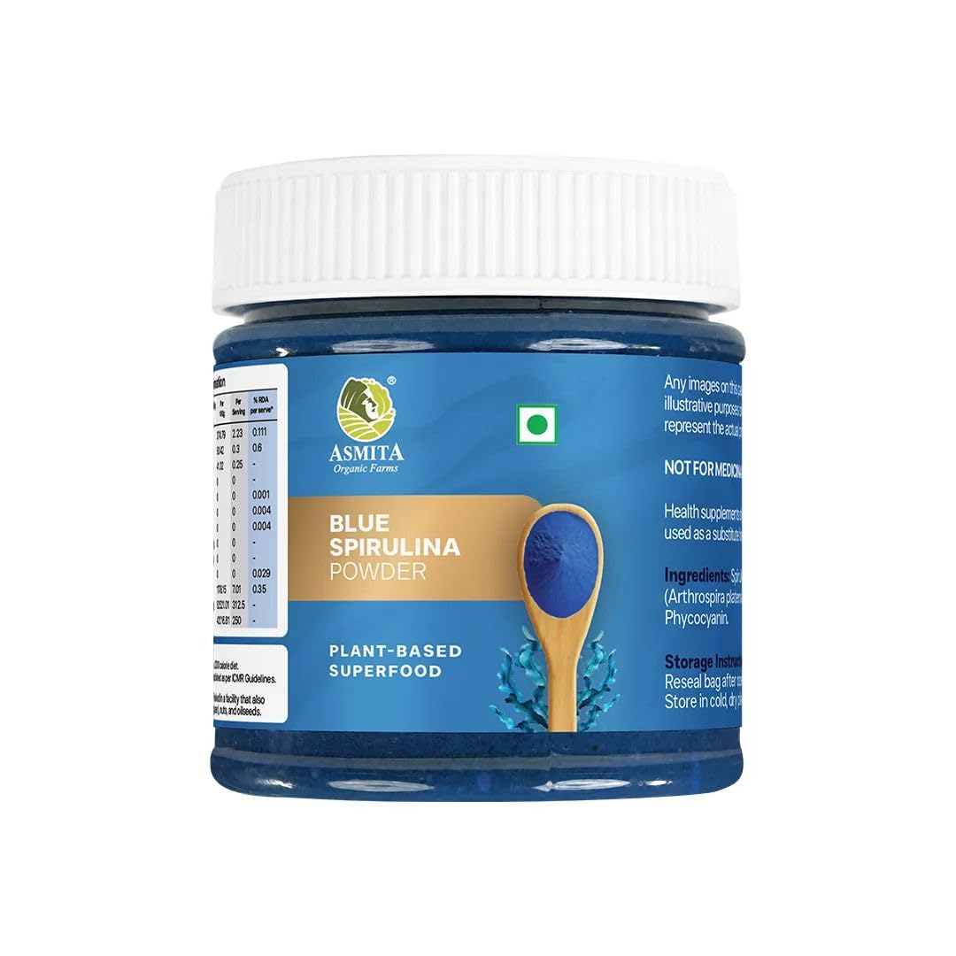 Blue Spirulina Powder 40g | 60 Servings | Naturally Blue from Algae | Phycocyanin Extract | Natural Food Colouring | Rich in Amino Acids & Antioxidants | Non-GMO Vegan Superfood-image-37