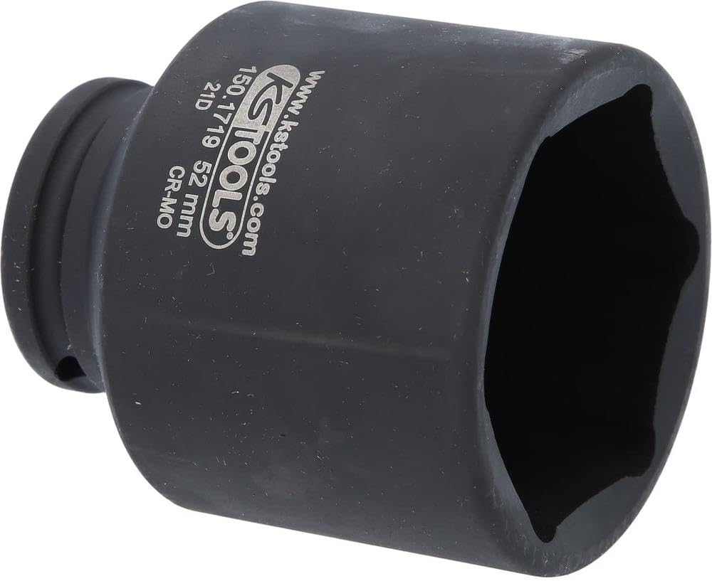 KS Tools 150.1719 - Douille courte 6 pans spéciale cardan, 52 mm - Version très robuste - Chrome Molybdène extra-fin