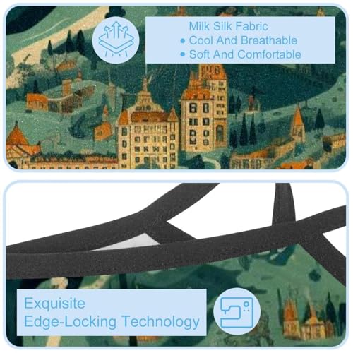 4 Pieces Map Block Neck Gaiter Bandana Face Mask, Sun Cooling Scarf Gator Cover Head for Men Women4