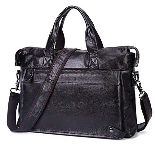Casual Briefcase-Genuine Leather Briefcase Tote Business Vintage Handbag Laptop Shoulder Bag2