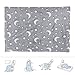 TOPINCNGlow in Dark Polyester Blanket, Soft Fuzzy Plush Throw, 2.5x3.3ft, Breathable Lightweight for All Seasons, Home Travel Office