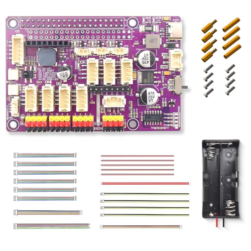 Adeept Robot HAT for Raspberry Pi, Expansion Board for Raspberry Pi 4B/3B/3B+, Smart Robot Car Driver with PDF Tutorial