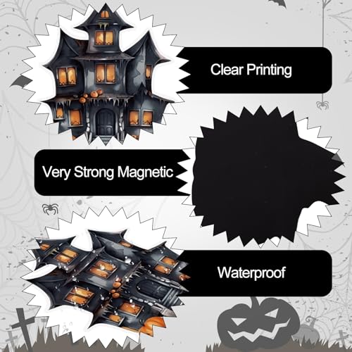 Jarthenaamcs J3045 17Pcs Halloween Refrigerator Magnets Watercolor Spooky Black Mixed Decorative Fridge Magnetic Stickers thumb #2