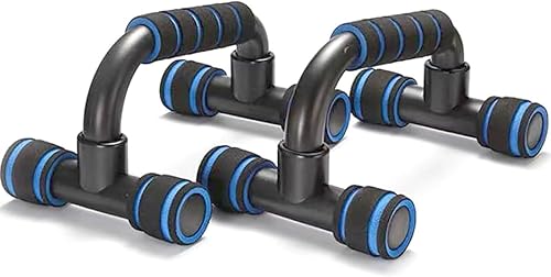 Cooplay 1 par de barras de empuje para gimnasio en casa, viajes, fitness, entrenamiento, ejercicio Azul,Gris,Rojo